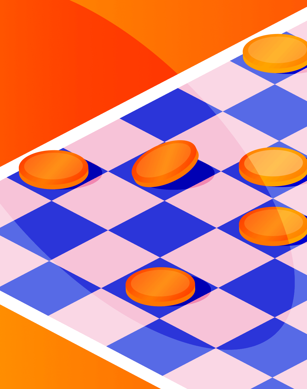 checkers board illustration